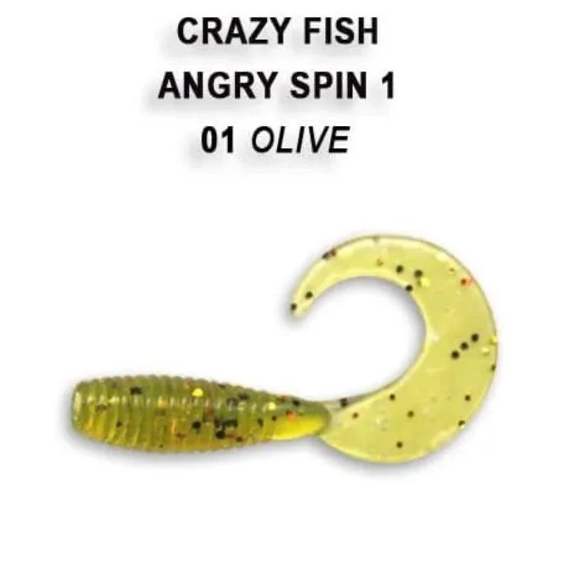 Crazy Fish Angry Spin 2.5cm pack de 8 unidades