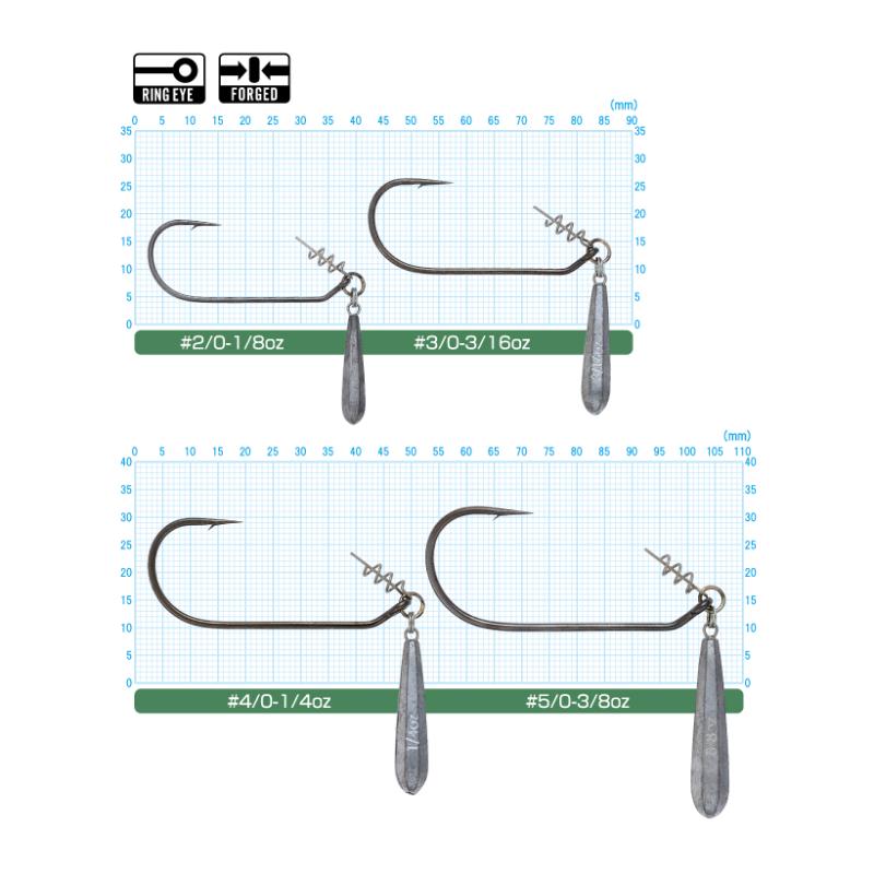 Owner 5198 | TWISTLOCK JIG RIG w/TUNGSTEN SINKER