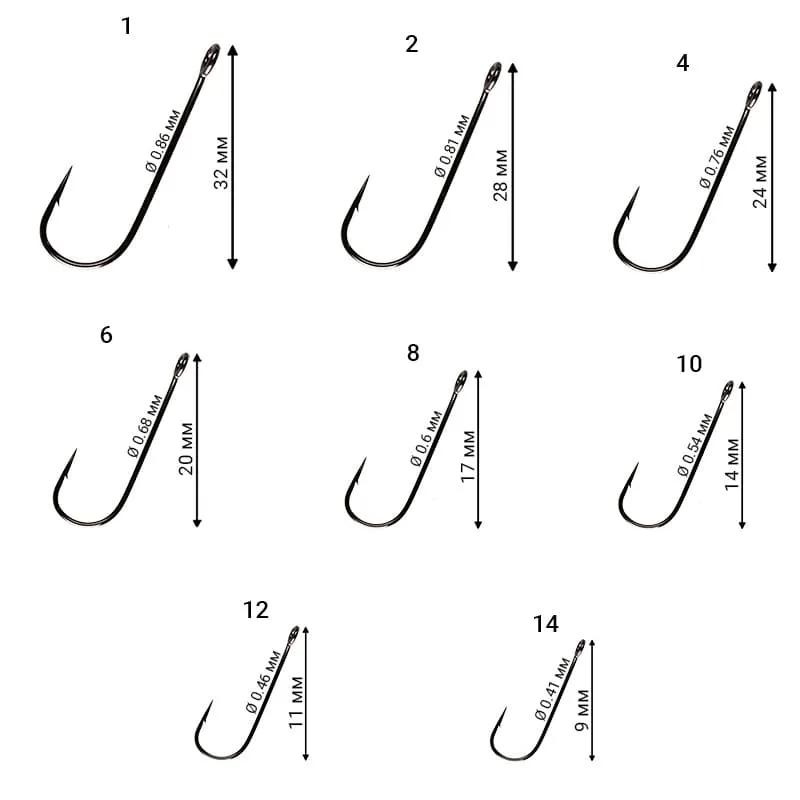 Anzol simples Crazy Fish Round Bent Joint Hook №2 - 10 unidades