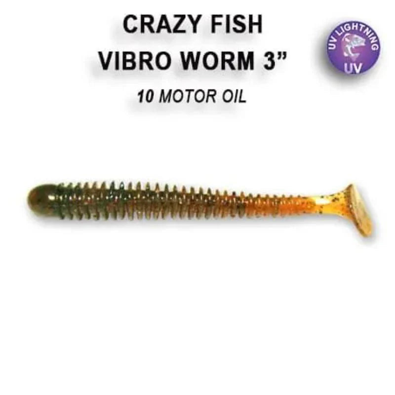 Crazy Fish Vibro Worm 7.5cm pack de 5 unidades