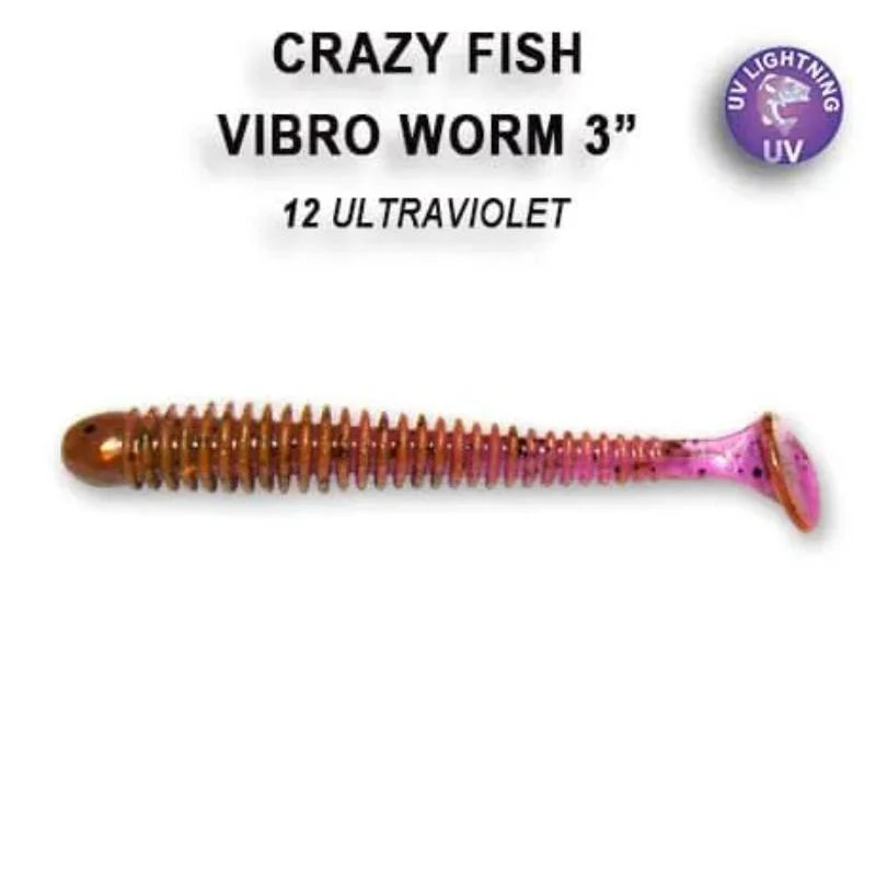 Crazy Fish Vibro Worm 7.5cm pack de 5 unidades