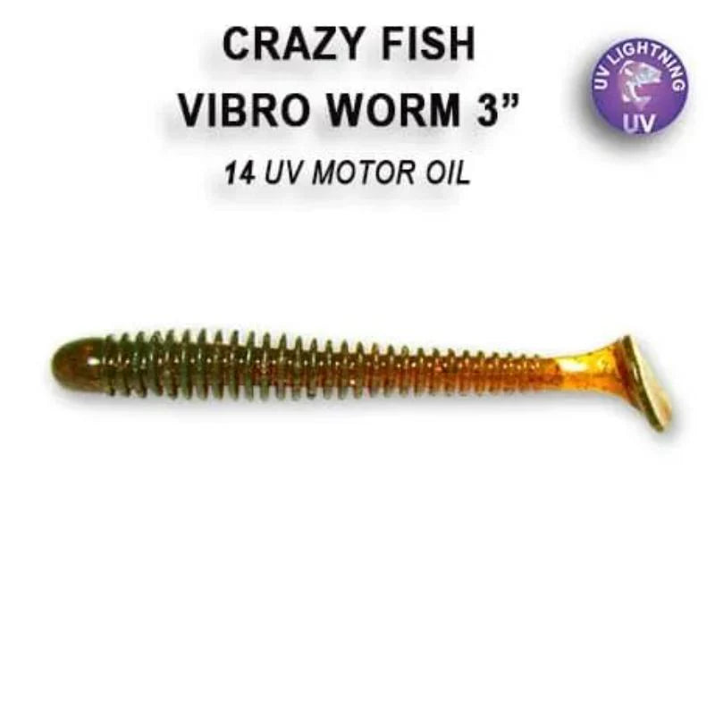 Crazy Fish Vibro Worm 7.5cm pack de 5 unidades