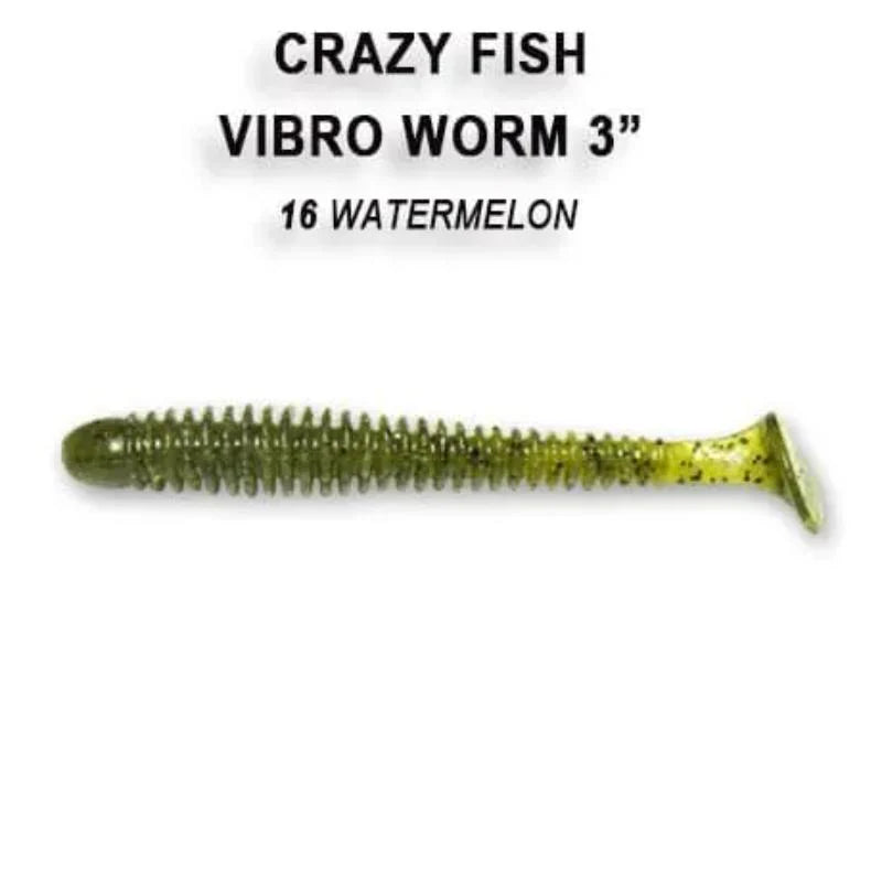 Crazy Fish Vibro Worm 7.5cm pack de 5 unidades