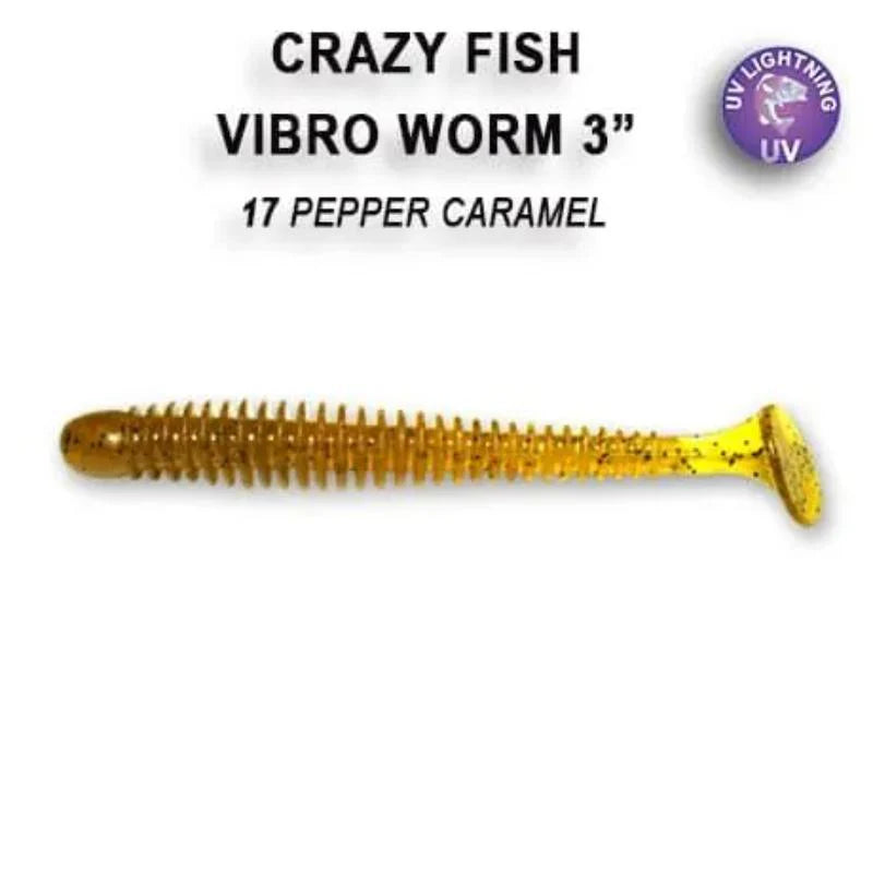 Crazy Fish Vibro Worm 7.5cm pack de 5 unidades
