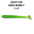 Crazy Fish Vibro Worm 7.5cm pack de 5 unidades