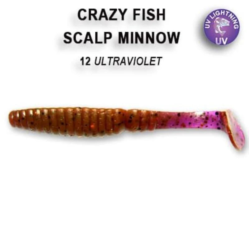 Crazy Fish Scalp Minnow 8cm pack de 5 unidades
