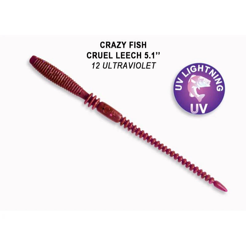Crazy Fish Cruel Leech 10cm pack de 12 unidades