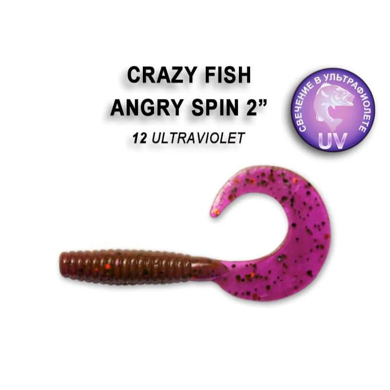 Crazy Fish Angry Spin 4.5cm pack de 8 unidades