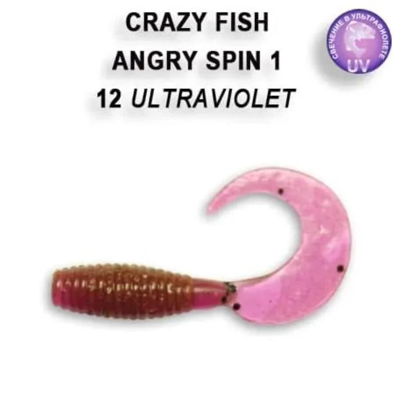 Crazy Fish Angry Spin 2.5cm pack de 8 unidades