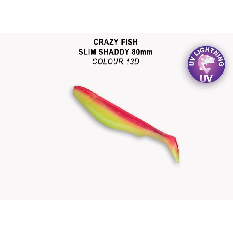 Crazy Fish Slim Shaddy 8cm pack de 5 unidades