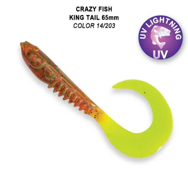 Crazy Fish King Tail 6.5cm pack de 6 unidades