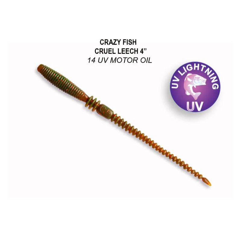 Crazy Fish Cruel Leech 10cm pack de 12 unidades