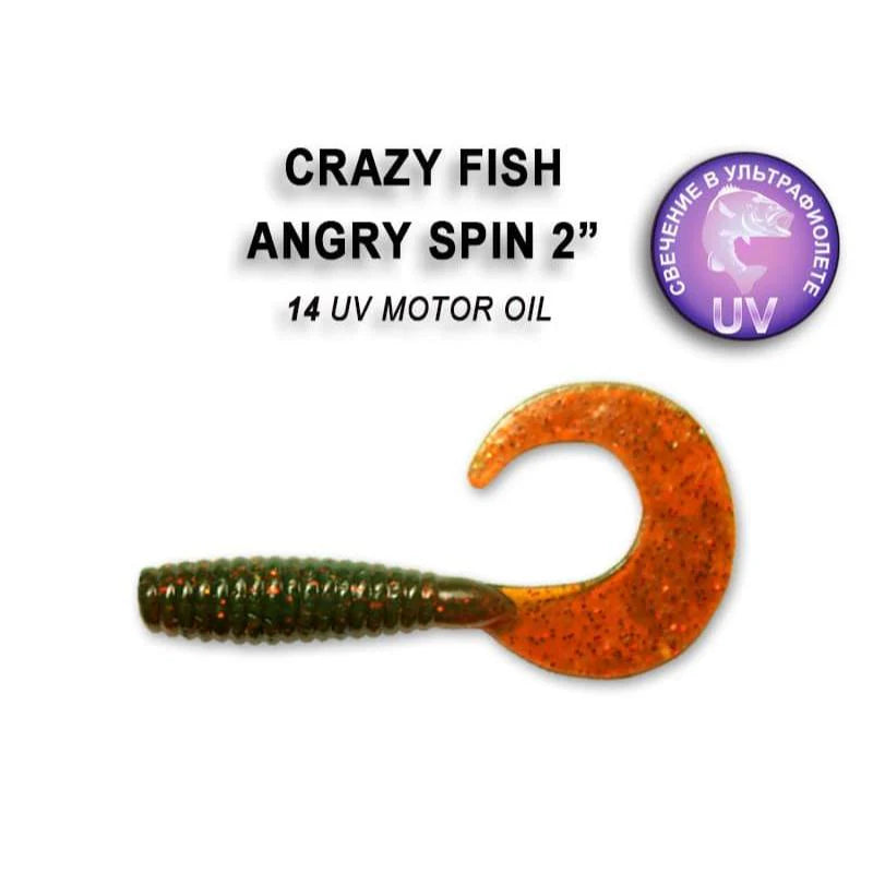 Crazy Fish Angry Spin 4.5cm pack de 8 unidades