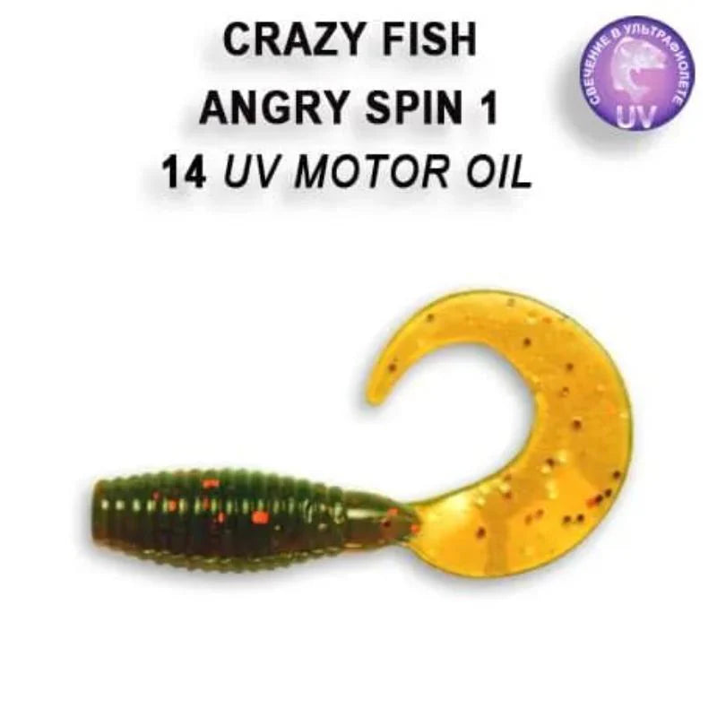 Crazy Fish Angry Spin 2.5cm pack de 8 unidades