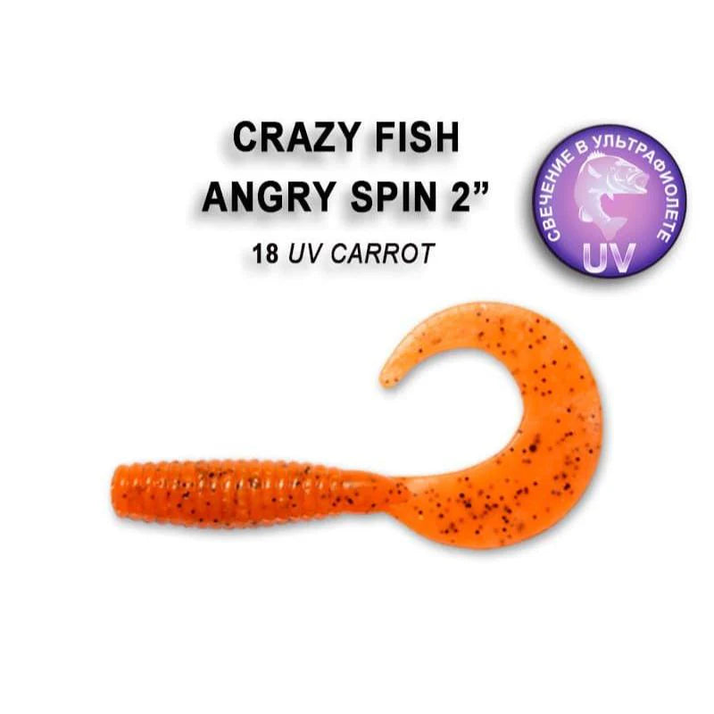 Crazy Fish Angry Spin 4.5cm pack de 8 unidades