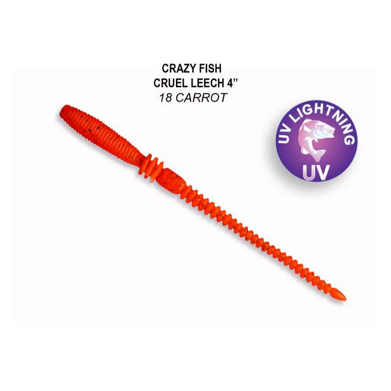 Crazy Fish Cruel Leech 10cm pack de 12 unidades