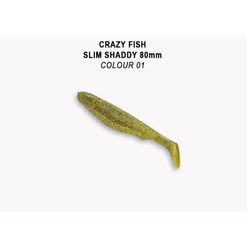 Crazy Fish Slim Shaddy 8cm pack de 5 unidades