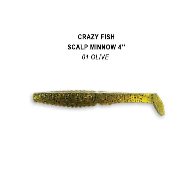 Crazy Fish Scalp Minnow 10cm pack de 4 unidades