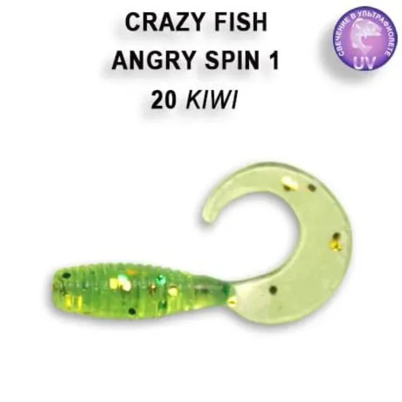 Crazy Fish Angry Spin 2.5cm pack de 8 unidades