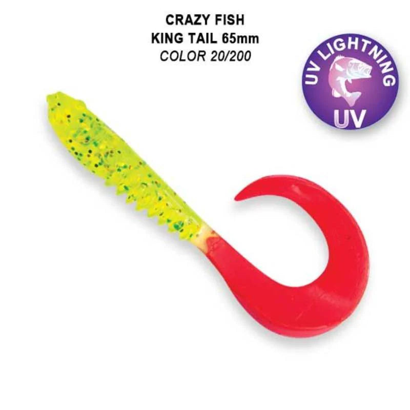 Crazy Fish King Tail 6.5cm pack de 6 unidades