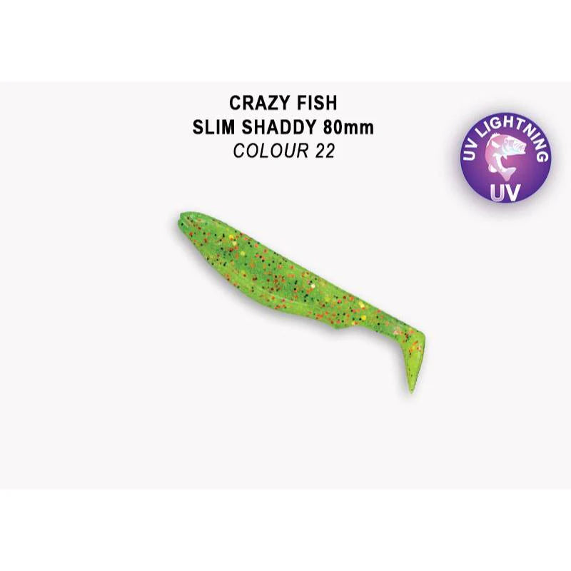 Crazy Fish Slim Shaddy 8cm pack de 5 unidades