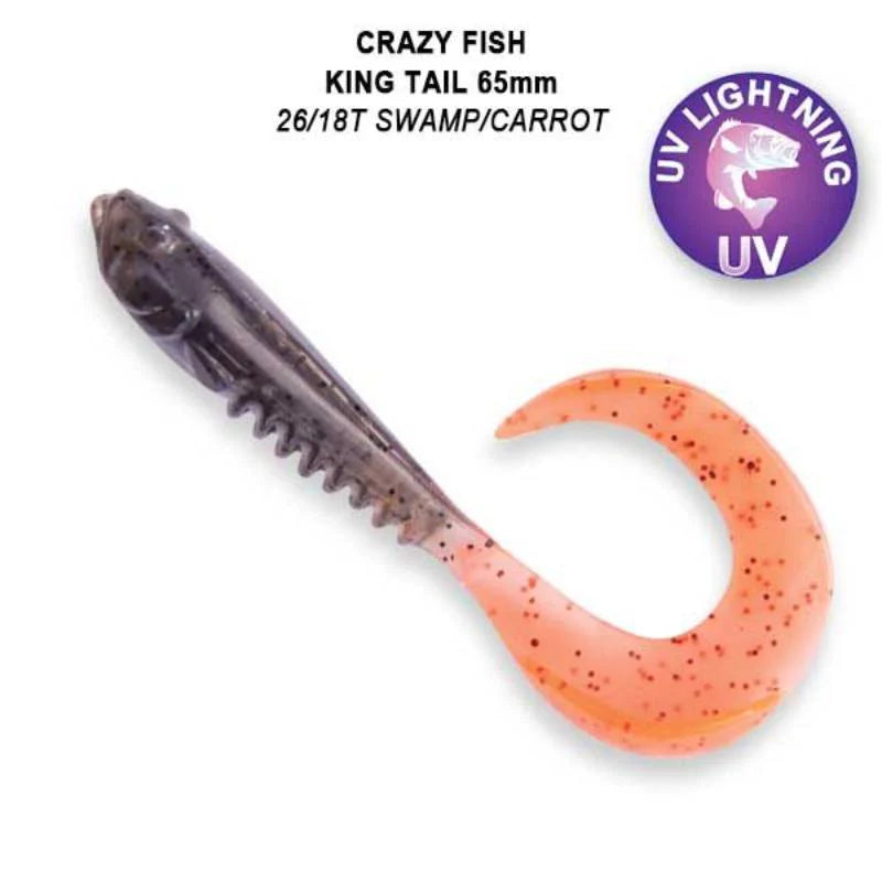 Crazy Fish King Tail 6.5cm pack de 6 unidades