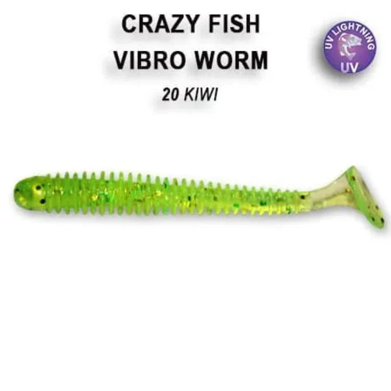 Crazy Fish Vibro Worm 5cm pack de 8 unidades