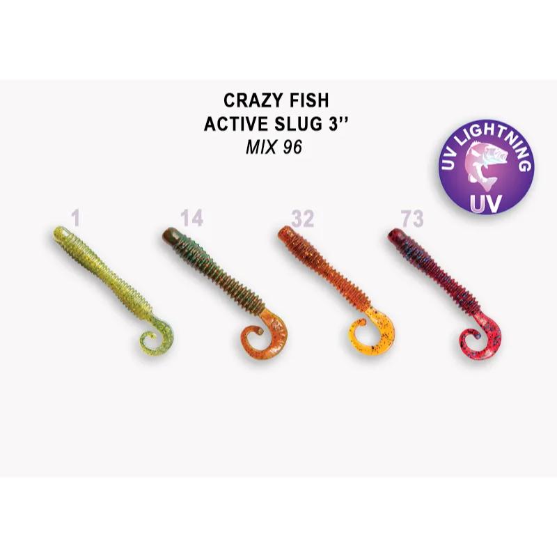 Active slug 7cm 30-70-M96-6 Scent de Lula - 8 unidades - Kit de 4 cores