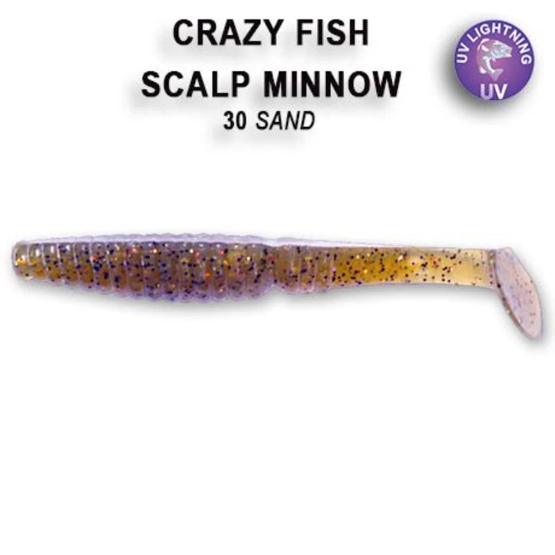Crazy Fish Scalp Minnow 8cm pack de 5 unidades