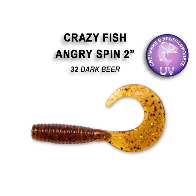 Crazy Fish Angry Spin 4.5cm pack de 8 unidades