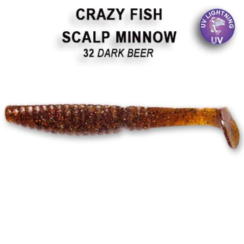 Crazy Fish Scalp Minnow 8cm pack de 5 unidades