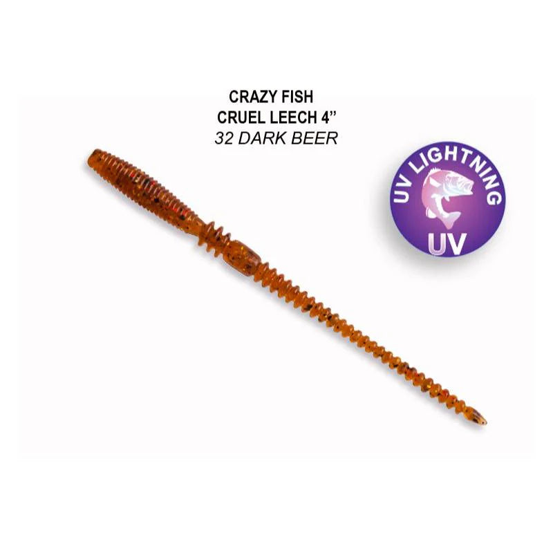 Crazy Fish Cruel Leech 10cm pack de 12 unidades