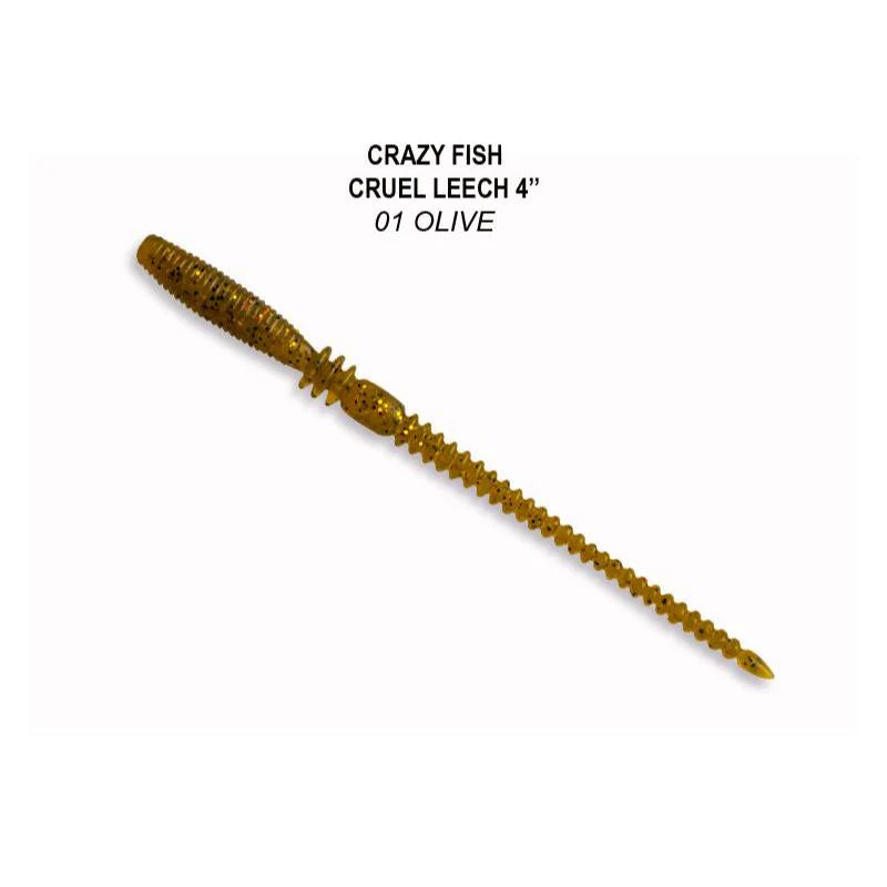 Crazy Fish Cruel Leech 10cm pack de 12 unidades
