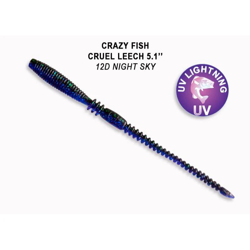 Crazy Fish Cruel Leech 13cm pack de 10 unidades
