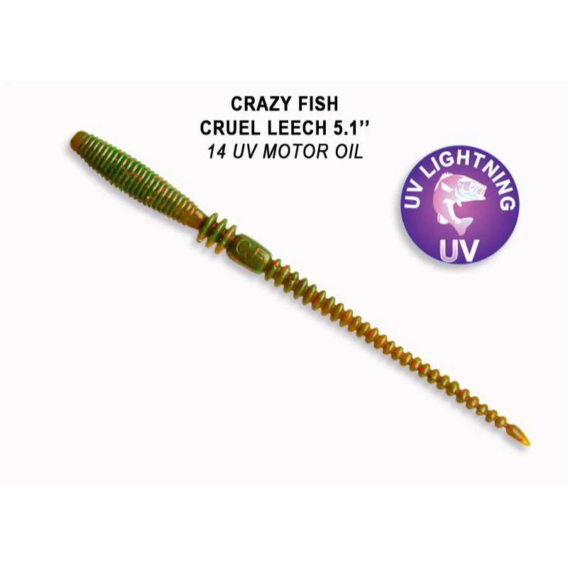 Crazy Fish Cruel Leech 13cm pack de 10 unidades