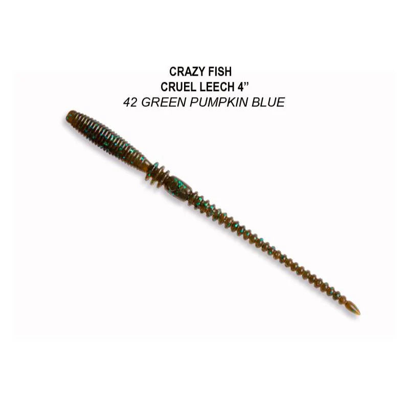 Crazy Fish Cruel Leech 10cm pack de 12 unidades