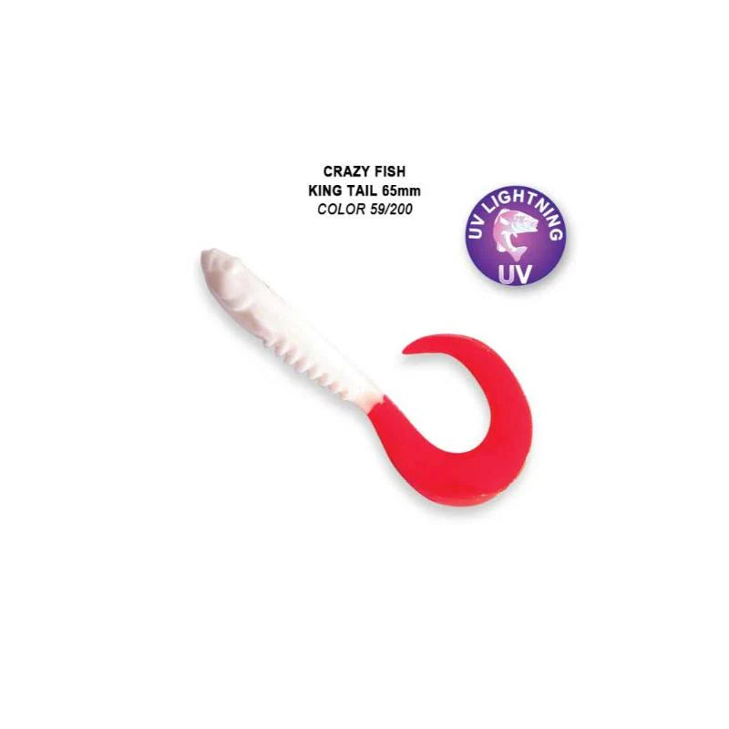 Crazy Fish King Tail 6.5cm pack de 6 unidades