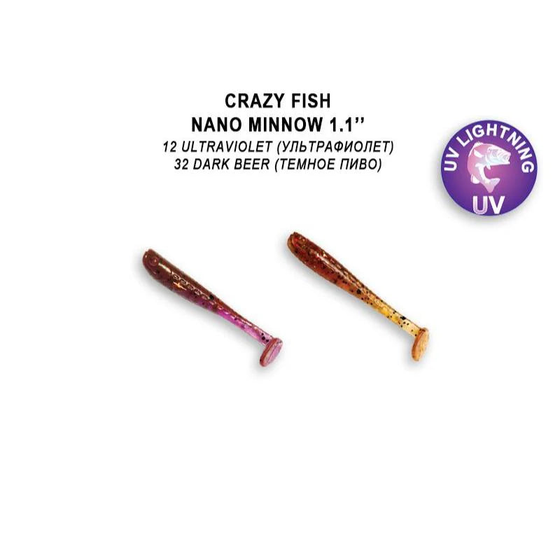 Crazy Minnow Nano Minnow 2.7cm pack de 16 unidades
