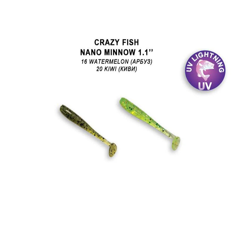 Crazy Minnow Nano Minnow 2.7cm pack de 16 unidades