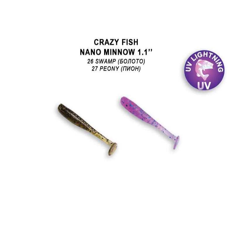 Crazy Minnow Nano Minnow 2.7cm pack de 16 unidades