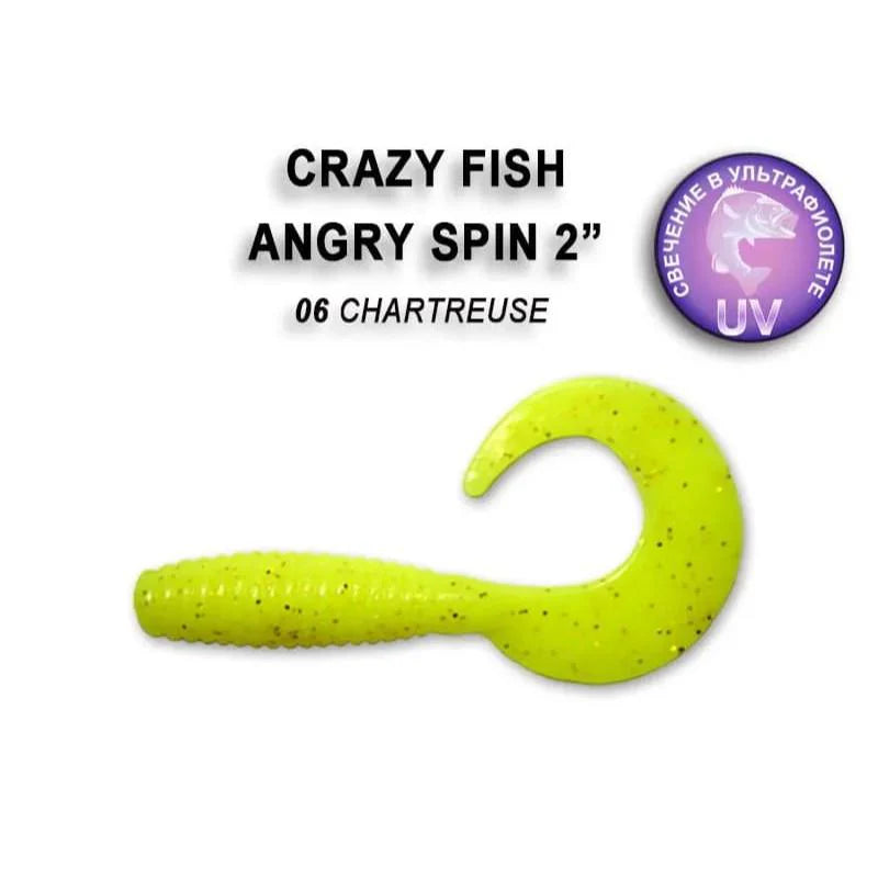 Crazy Fish Angry Spin 4.5cm pack de 8 unidades