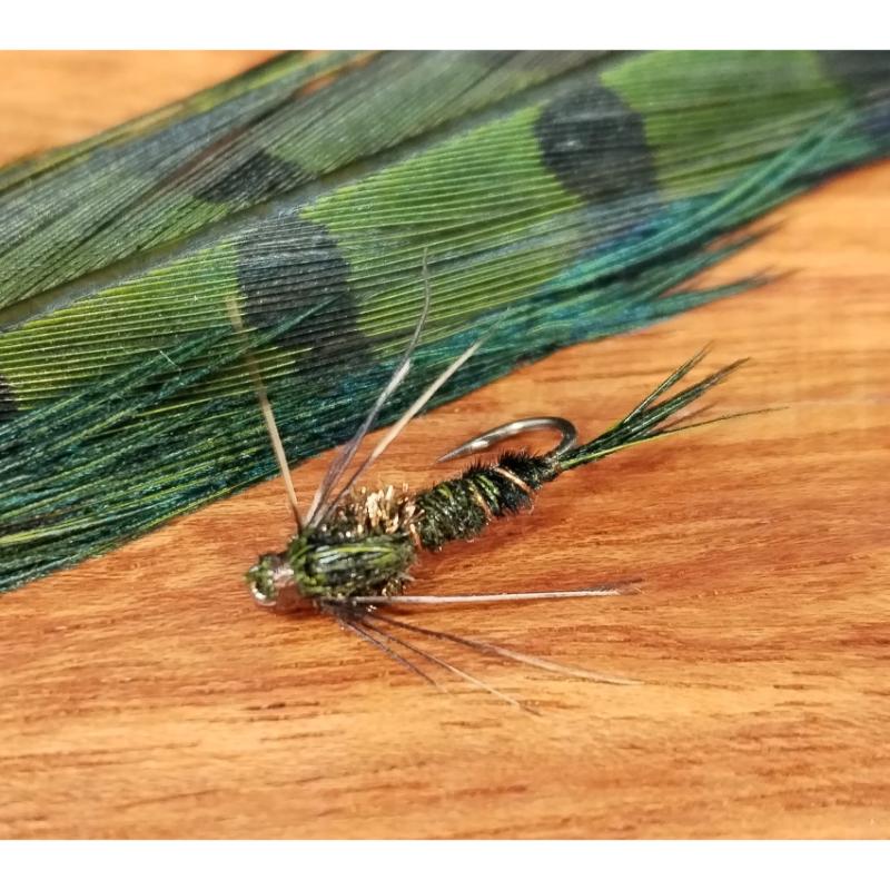 Pack de 5 moscas Ninfa de faisán (ou Pheasant Tail Nymph)
