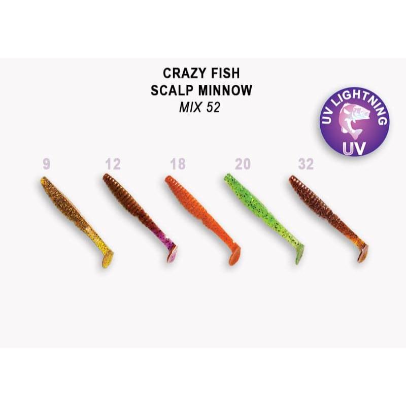 Scalp Minnow 8cm 7-80-M52-6 Scent de Lula - 5 unidades