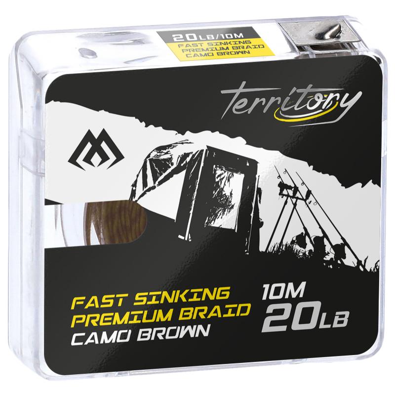 Carp Fishing FAST SINKING PREMIUM BRAID - 20lbs/10m - CAMO BROWN