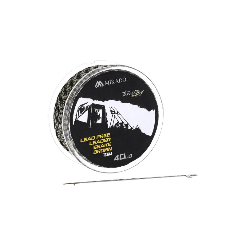 Carp Fishing LEAD FREE LEADER - 40lbs/10m - DARK CAMO