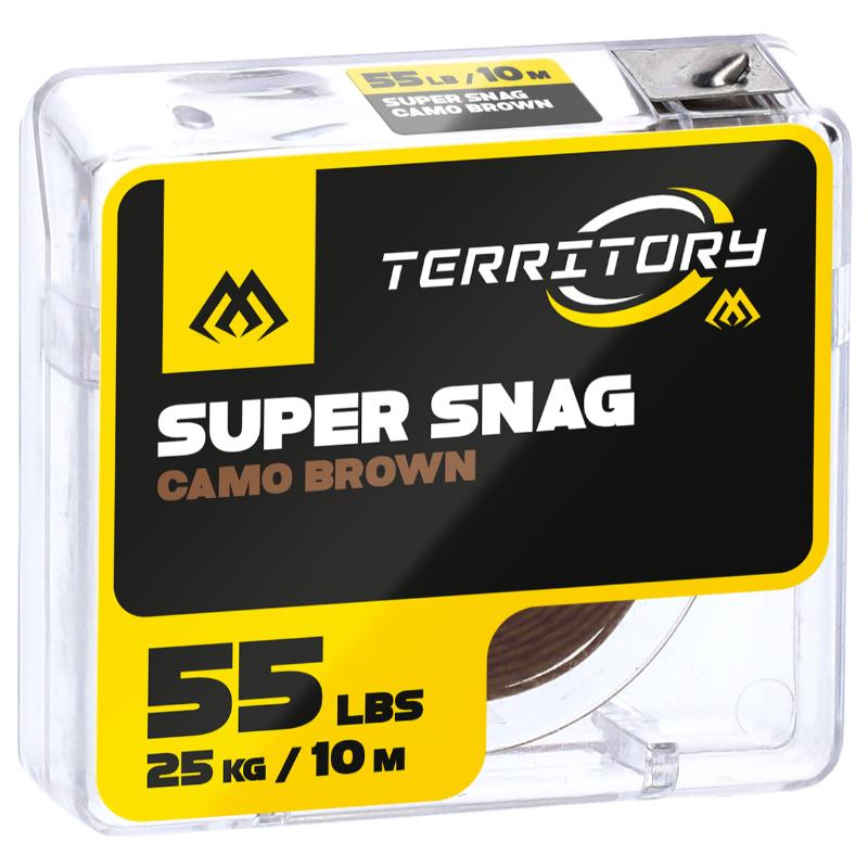 Carp Fishing SUPER SNAG - 55lbs/10m - CAMO BROWN