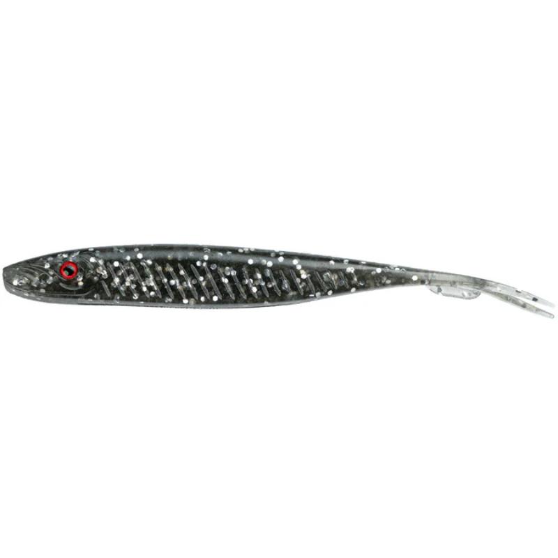 Fishus Espetit Soft Jerk 8cm 2.1g - Vinil para Pesca Spinning e LRF cor Shiny Smoke