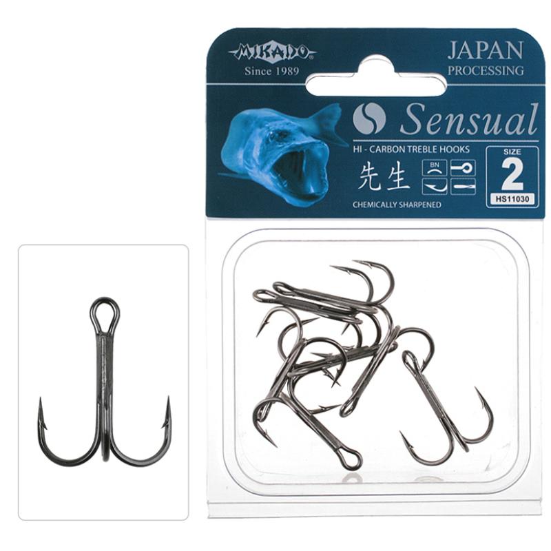 Anzol triplo SENSUAL - ROUND NO 12 BN - 10 unidades