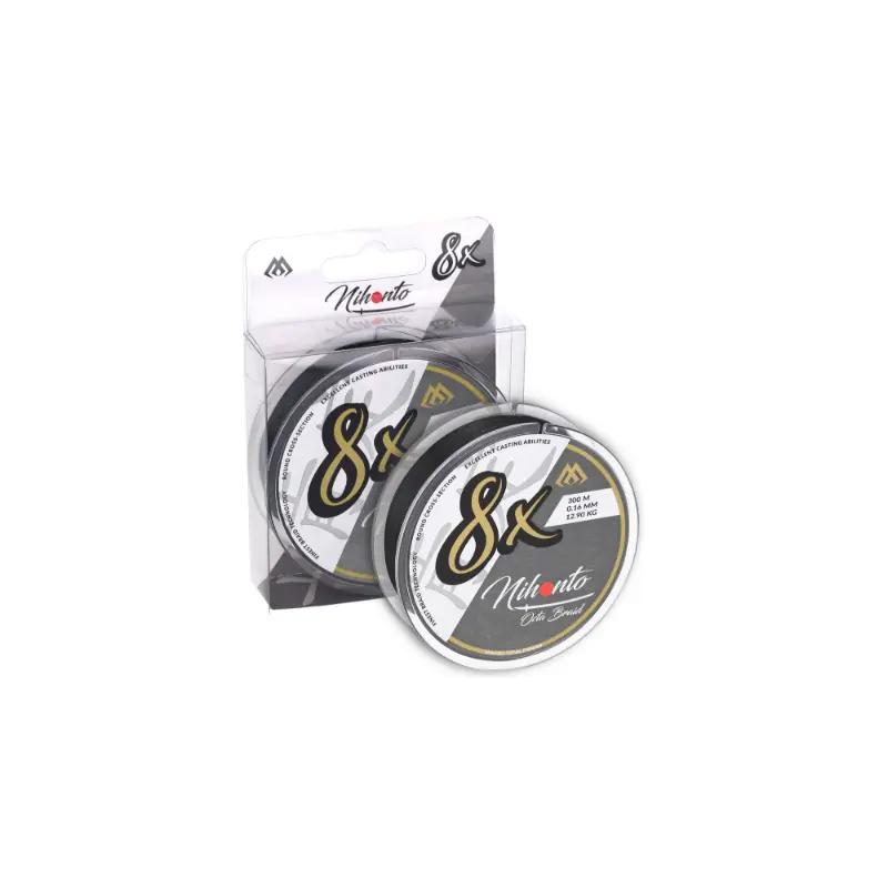 Linha Multifilamento Nihonto Octa Braid 0,10mm 7,75kg 300m Preta