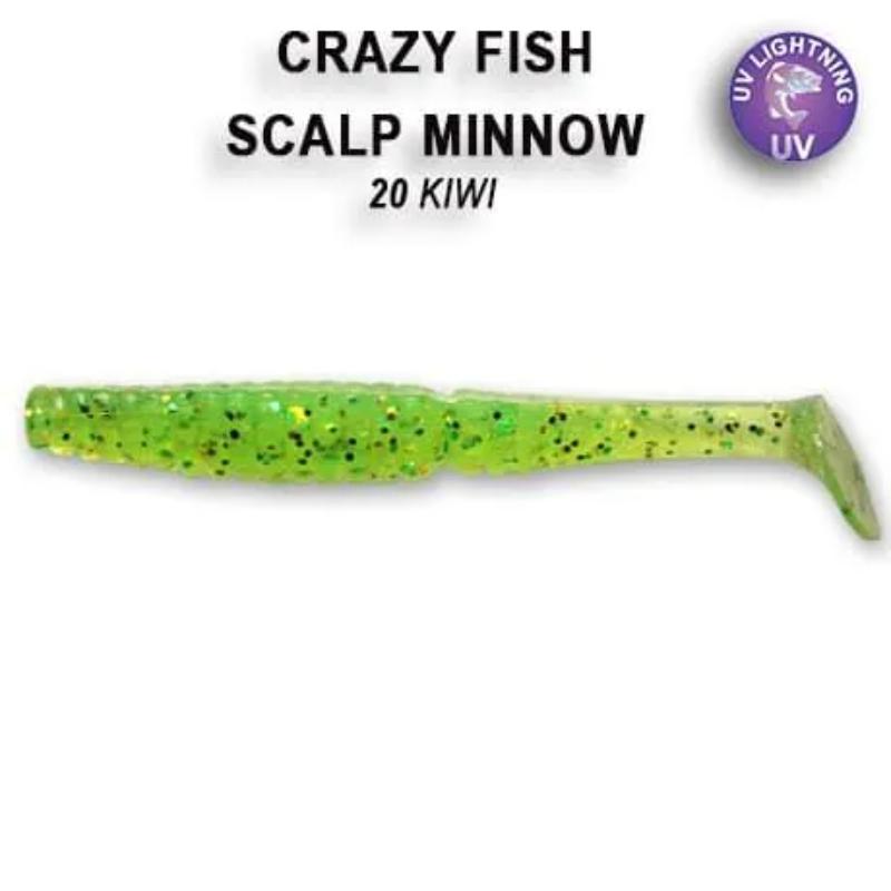 Scalp Minnow 8cm 7-80-20-4 Scent de Camarão - 5 unidades
